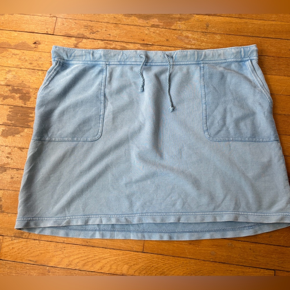 J.Jill cotton blue mini skirt sporty athleisure comfy size 2X